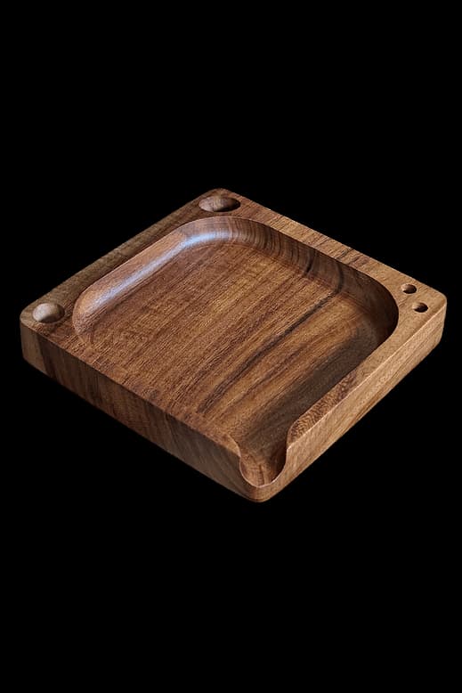 12x12x2cm Easy Rolling Tray Rolltablett aus Holz