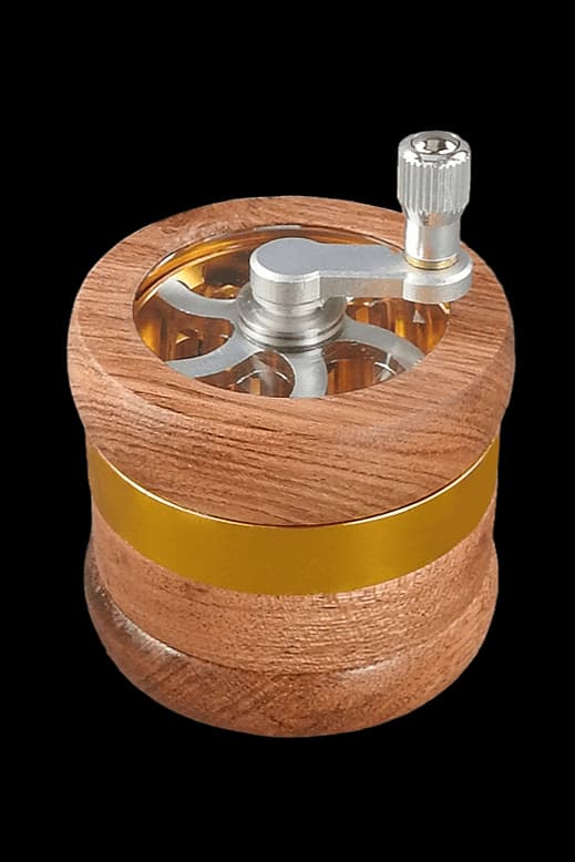 Holzkurbelgrinder Gold