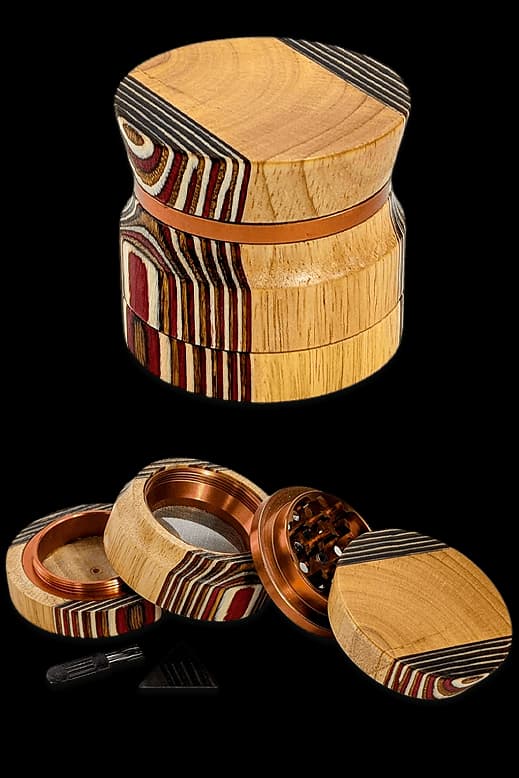 Ø55mm Holzgrinder mit Kupfer-Innenleben – 4-teilig