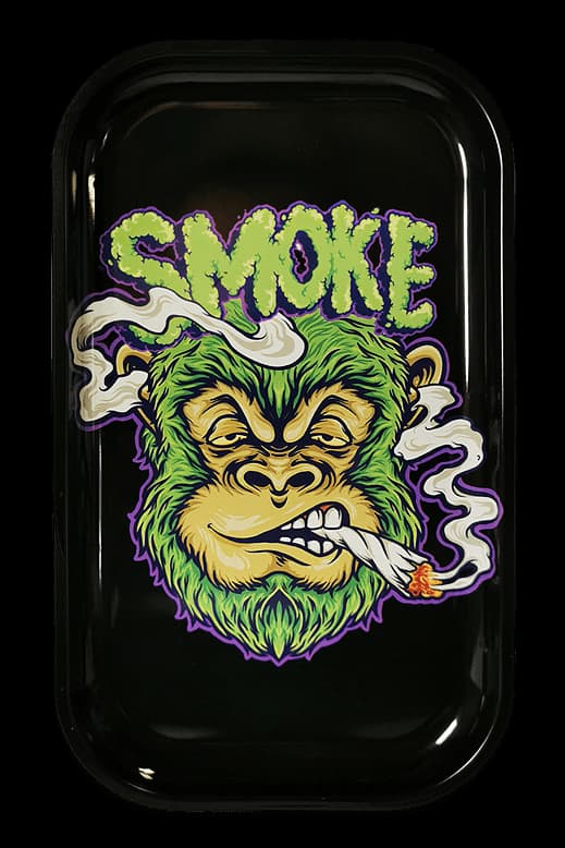 27x16cm Rolling Tray „Smoke“ aus Metall