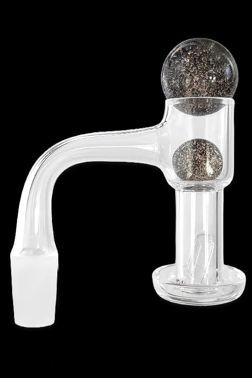 Terp Slurper Banger Set mit Glitzer-Quarzkugeln & Terp-Pill – 14,5mm Male Schliff