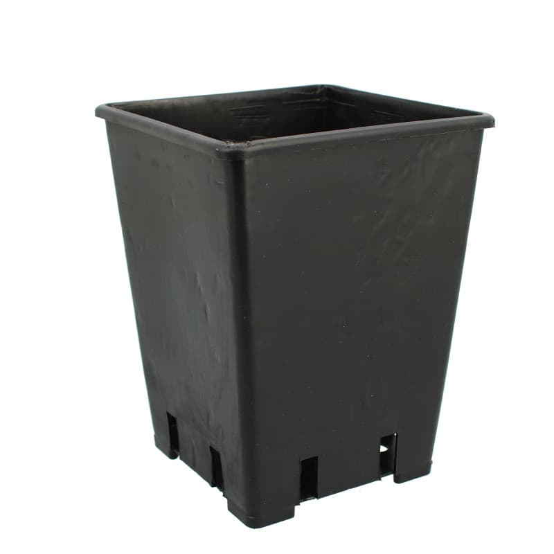 HOHER SCHWARZER QUADRATISCHER TOPF 15x15x20 cm - 3,4 l