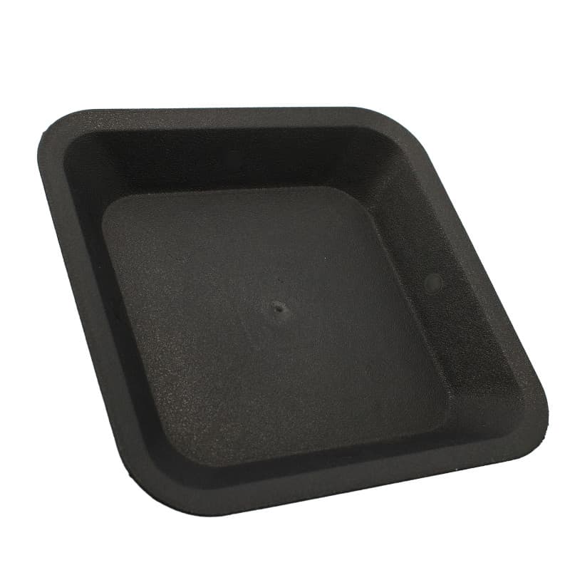 SCHWARZE QUADRATISCHE UNTERTASSE - 21 x 21 cm (6L)